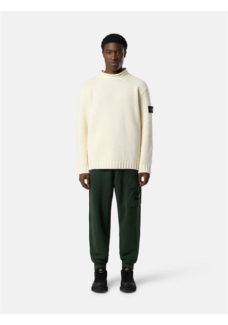 pantalone brushed organic cotton fleece uomo ginepro STONE ISLAND | K2S15 6200003 S0A20V005E